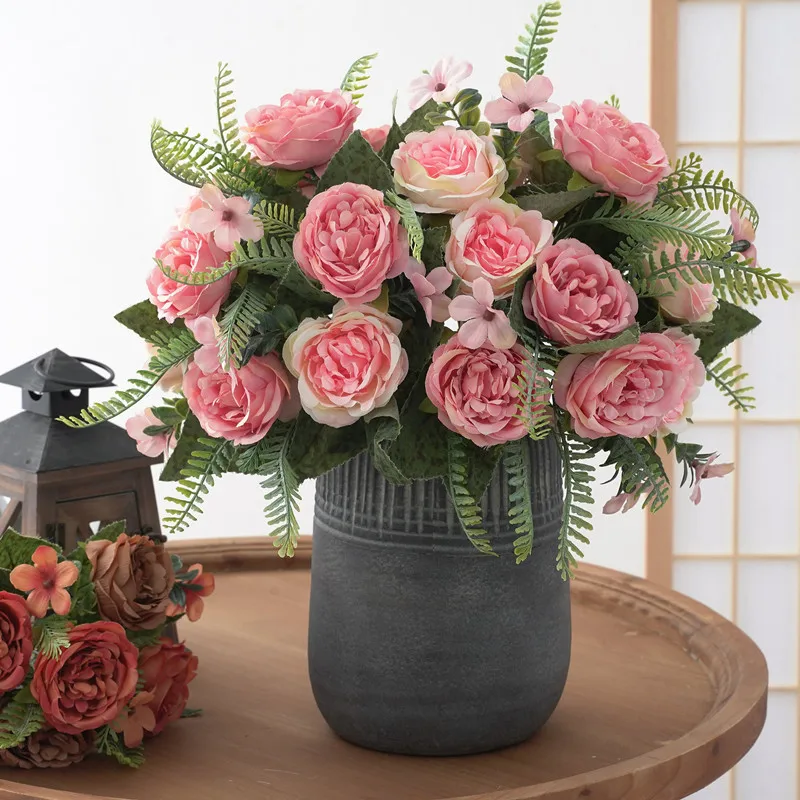 Пион Шелковый винтажный для украшения Рождественское украшение 2022 дома