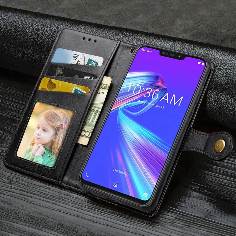 Роскошный кожаный флип-чехол-бумажник для ASUS ZB602KL ZA550KL ZS660KL ROG PHONE2 ZenFone MAX PRO(M2) ZB631KL ZB633KL чехол для телефона Capa
