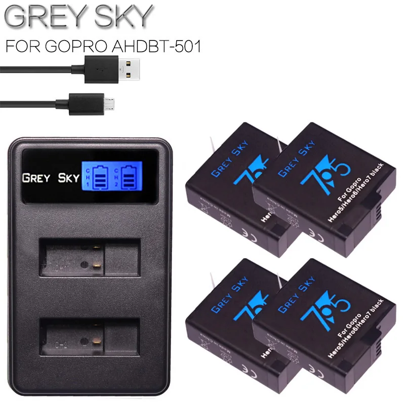 For GoPro Hero5 Hero6 Hero7 black AABT-001 Camera Fully Decoded 1600mAh Battery GOPRO Hero 5 hero 7 6 | Электроника