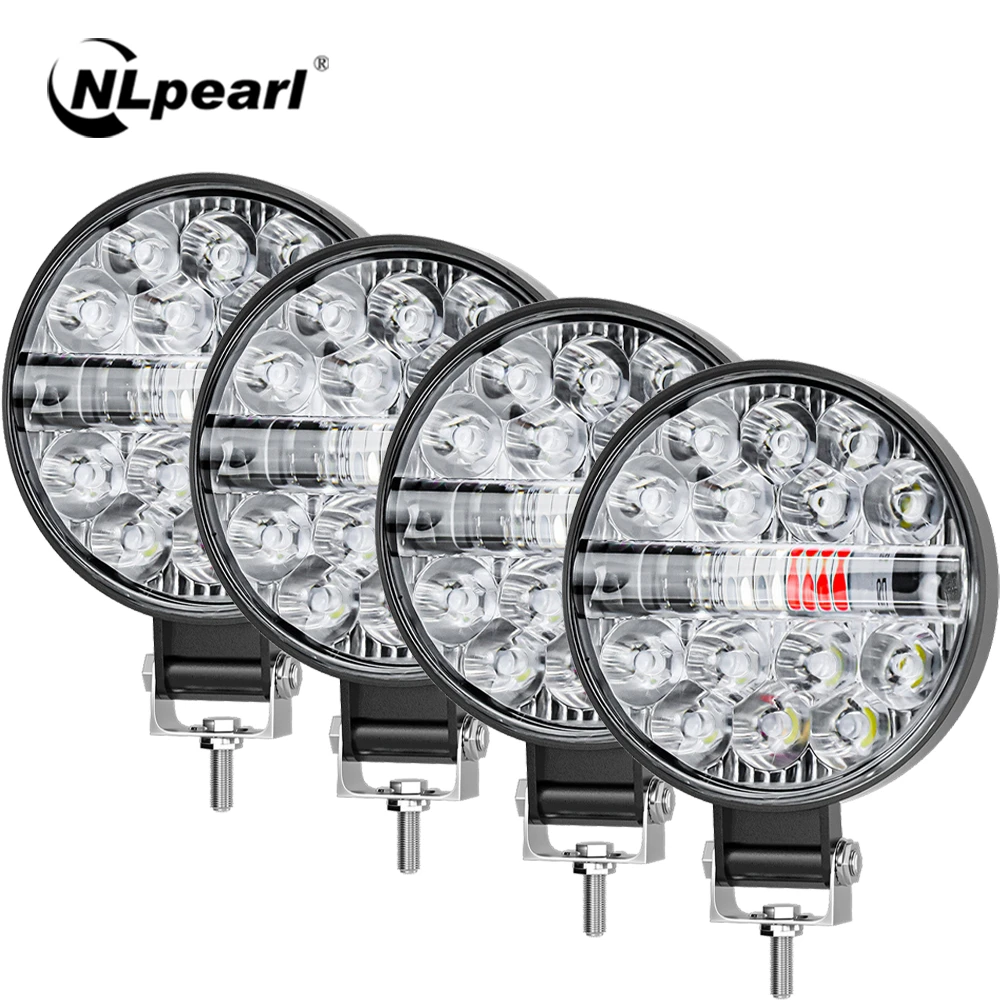 

Светодиодные светильники NLpearl для баров, автомобильный стробоскоп красного, белого, синего цвета, триколор, для грузовиков, внедорожников, ...