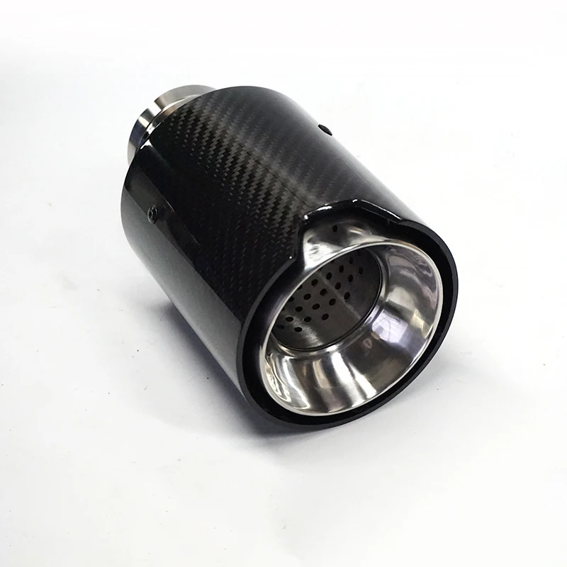 

1pcs suitable for series 63m-105m exhaust pipe black stainless steel m-standard smooth carbon fiber exhaust pipe