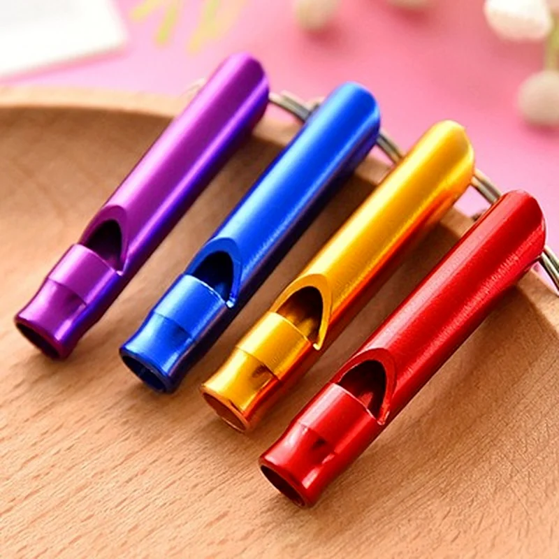 

Training Whistle 5 Colors Random Multifunctional Aluminum Emergency Survival Whistle Keychain for Camping Hiking Outdoor Sport