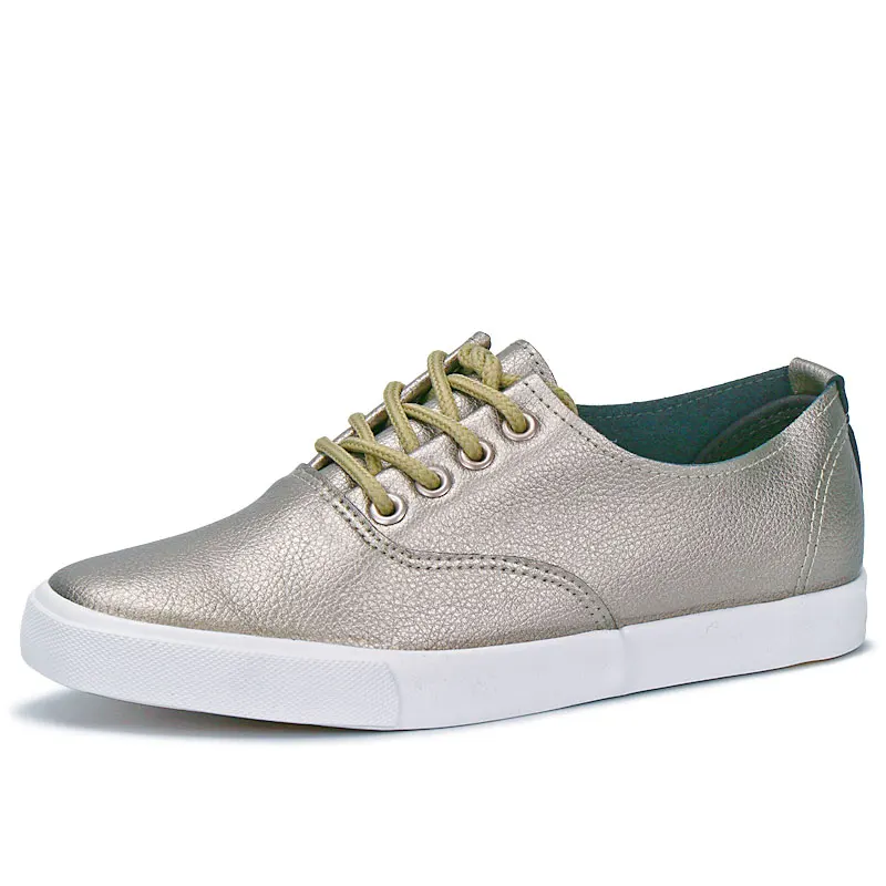 Кроссовки женские на плоской подошве дышащие повседневная обувь серебристые