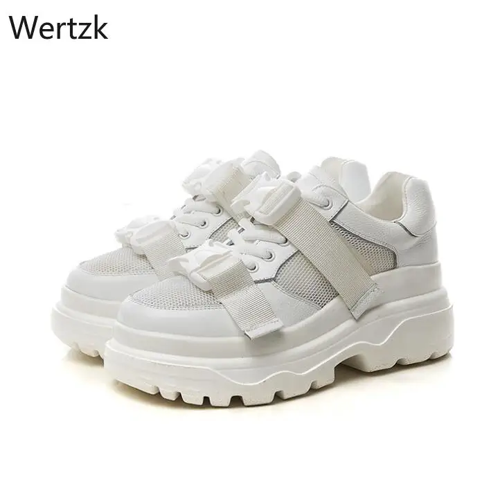 Новинка 2018 года сетчатые женские кроссовки на платформе для папы коллекция