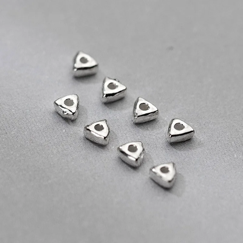 

2 шт., бусины из серебра 925 пробы, 3 мм, 6 мм