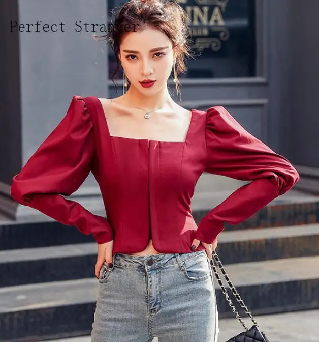 2020 сексуальная горячая Распродажа Весна Новое прибытие квадратный воротник с