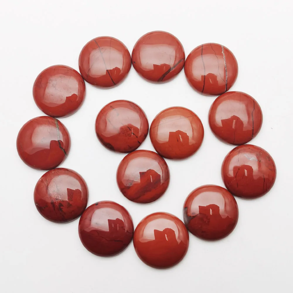 Красные яшмы натуральный камень 25 мм круглые кабошоны бусины для изготовления