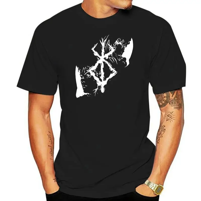

Berserk Band Of Falcon Black Swordman Guts White Falcon Griffith Black T-Shirt Fashion Classic Style Tee Shirt
