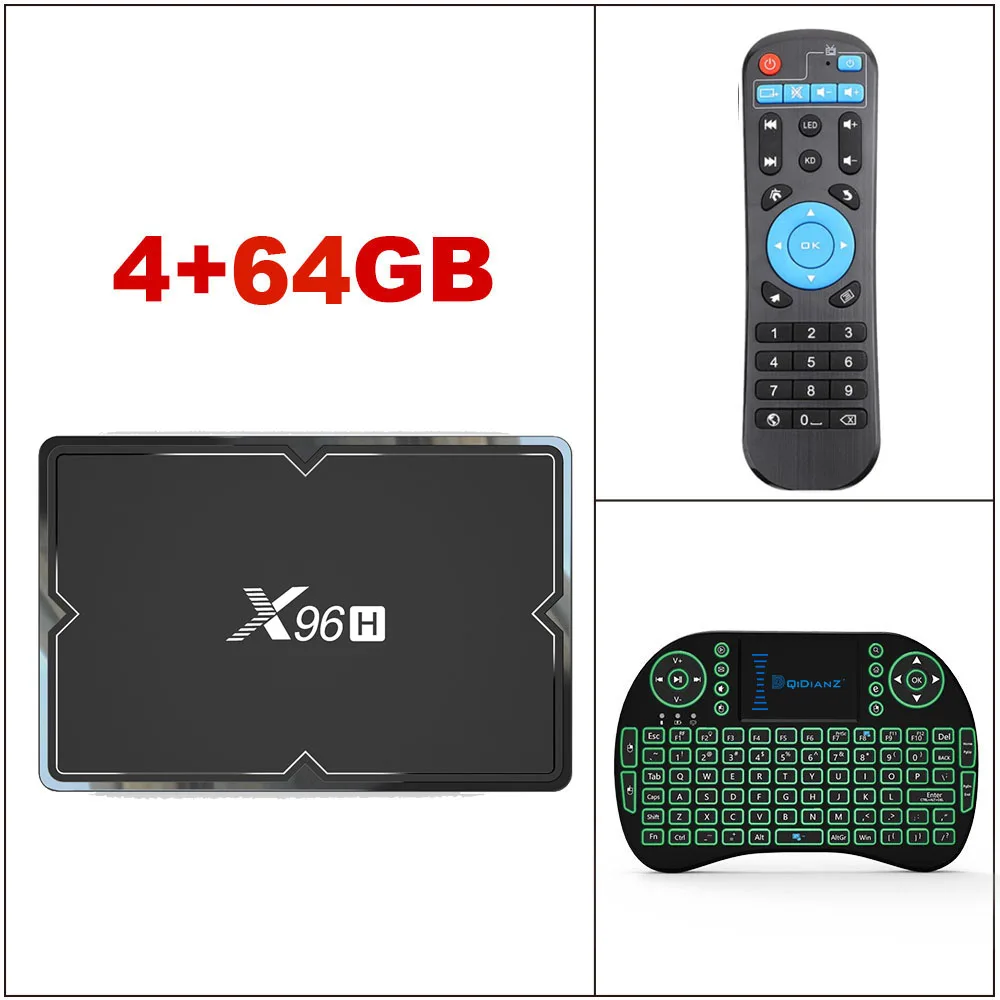 X96H Allwinner H603 чип 6K Android 9,0 ТВ коробка с двойной поддержкой HDMI wifi Bluetooth телеприставка PK X96MINI - Цвет: 4G64G add I8