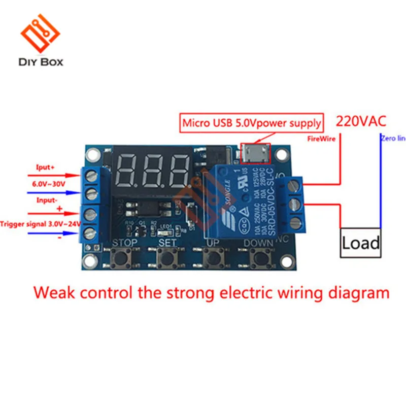 DC 5V 12V 24V светодиодный цифровой реле задержки времени Micro USB автоматизации таймер