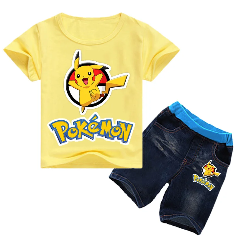Подарок на день рождения детская одежда хлопковые летние топы с принтом PIKA для