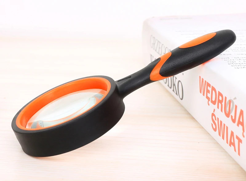 Увеличительное стекло для чтения с резиновой ручкой 8 цветов|Лупы| |