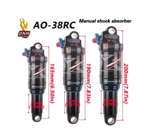 DNM/AO 38RC/AOY 36R горный велосипед задний амортизатор 165/190/200/210 мм MTB катушки Задний
