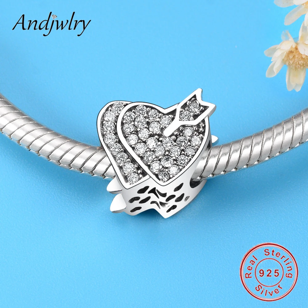 Подвеска из серебра 925 пробы с Купидоном двойные сердца | Украшения и аксессуары