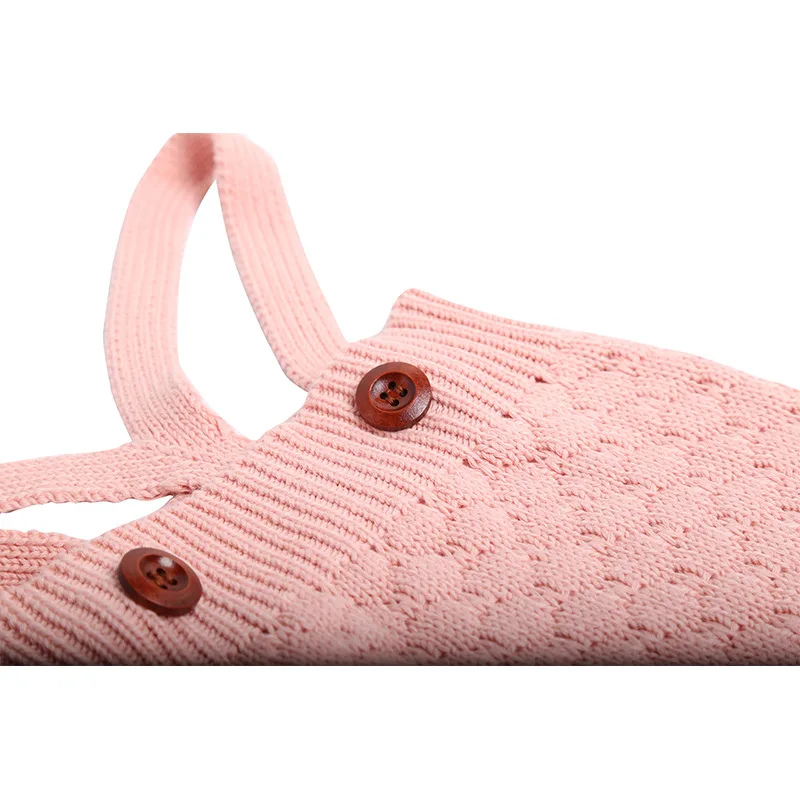 

newborn girl bodysuit Baby Knitted Rompers Newborn Baby Clothes Infant Baby Girl Boy Sleeveless Romper Jumpsuit 0-24M