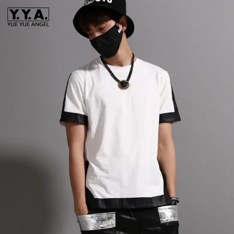 Новый бренд пуловер с коротким рукавом и круглым вырезом мужские футболки топ