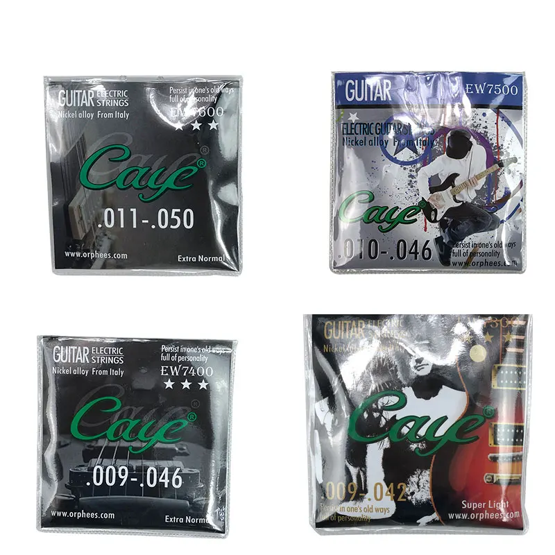 

10pcsNew Caye EW Series Electric Guitar Strings Set 010-046 009-042 009-046 011-050 For Your Choice 6pcs / Set EW7300-EW7600