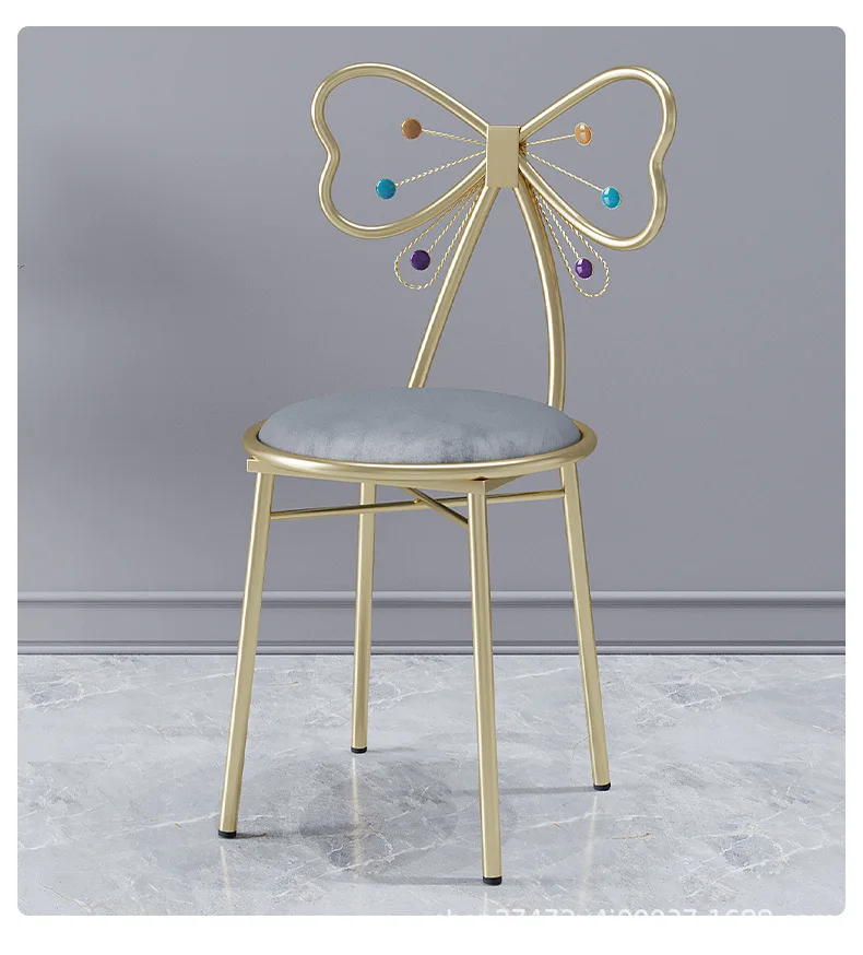 

Butterfly Dressing Chair Folding Commercial Manicure Luxury Makeup Armchair Bedroom Vanity Chair Furniture