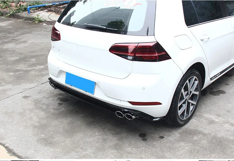 Rear Lip Diffuser Spoiler for VW Volkswagen Golf 7 7.5 MK7.5 Standard And GTI 2017 2018 2019 PP Plastic Black | Автомобили и
