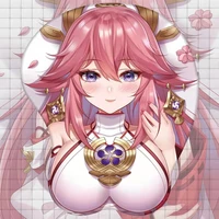new gaming computer mouse pad hot genshin impact yae miko mouse mat with wrist 3d silicon super soft 2 way milk silk fabric