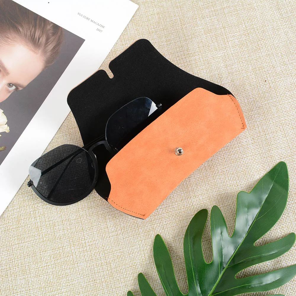 

Мягкий Чехол для очков с креативной пряжкой, футляр для очков для коррекции миопии, простой портативный Матовый кожаный чехол для очков в ст...