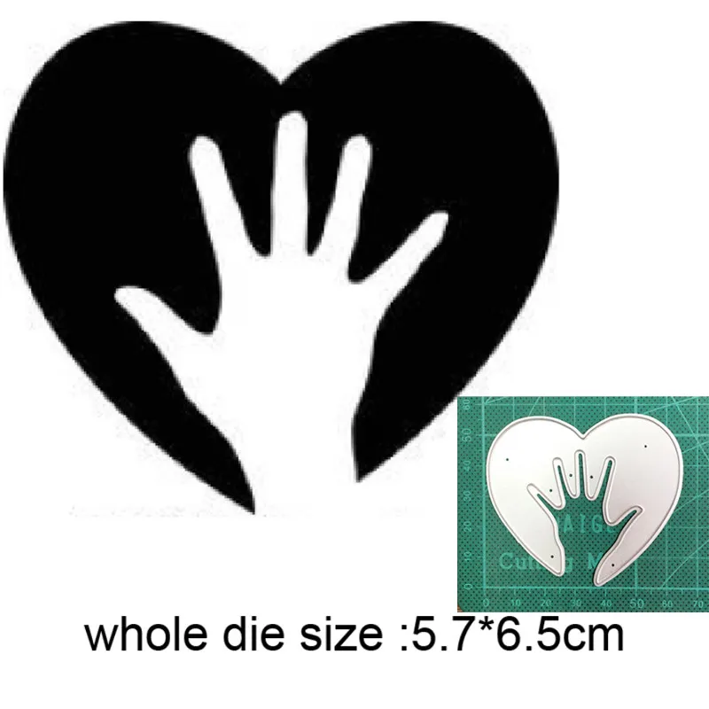 

Hand Heart Metal Cutting Dies Stencils Dies For DIY Scrapbooking Dies Paper Card Making Decorative Craft Dies Embossing Die Cuts