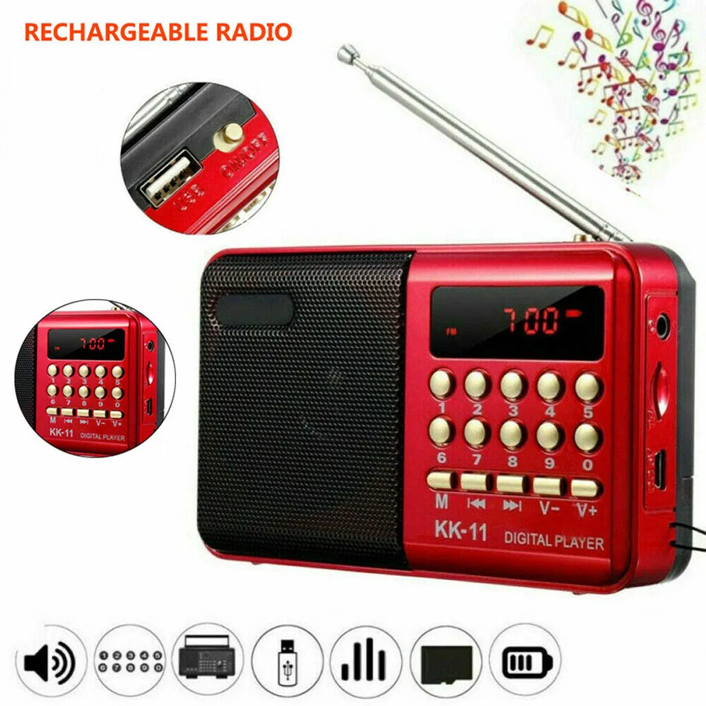 Портативный мини портативный цифровой FM Usb Tf MP3 радио Музыкальный плеер карманное