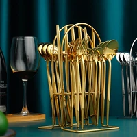 24 stainless steel products steak cutlery shelf western tableware 24 piece gift set gold kitchen accessories