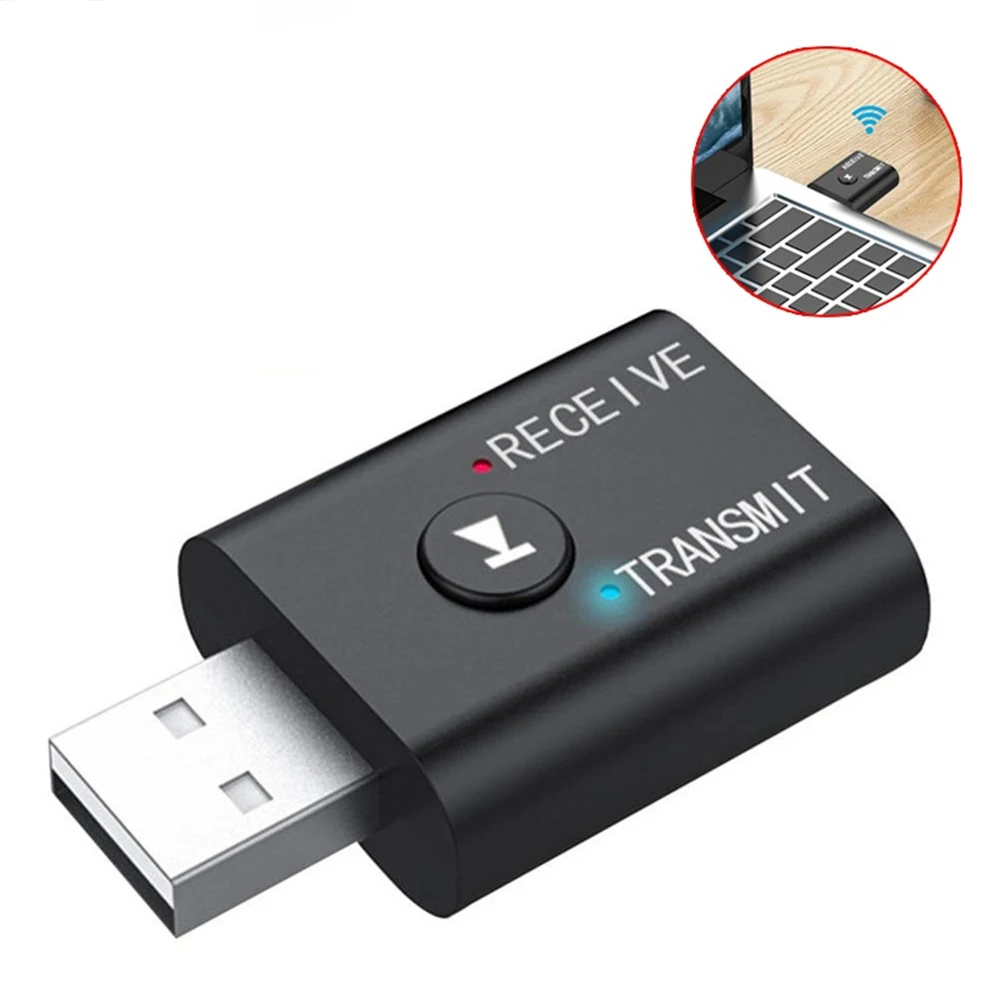 2 в 1 беспроводной Bluetooth-совместимый аудиоадаптер 5 0 USB передатчик Подходит для