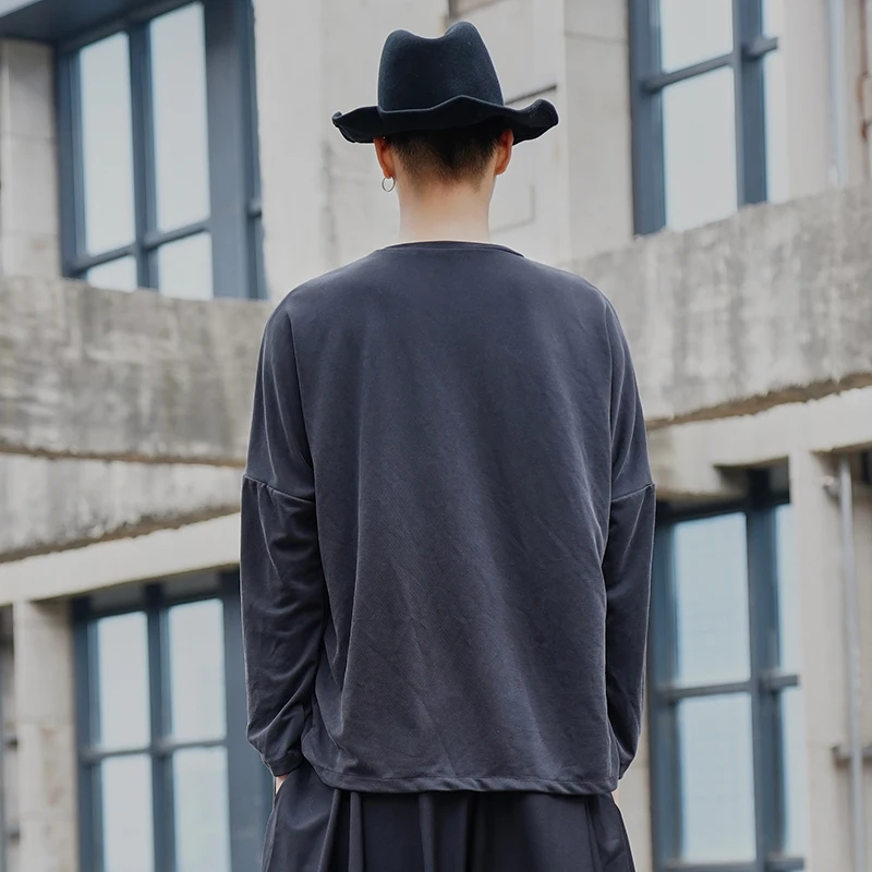 Мужская Новая классическая простая модная повседневная свободная футболка Yamamoto