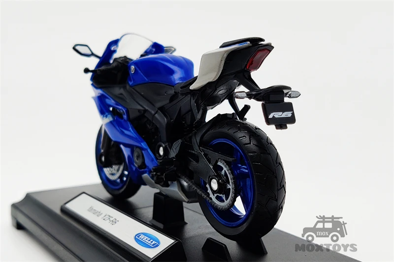 Welly 1:18 2020 Yamaha YZF-R6 синий литая мотоцикл |