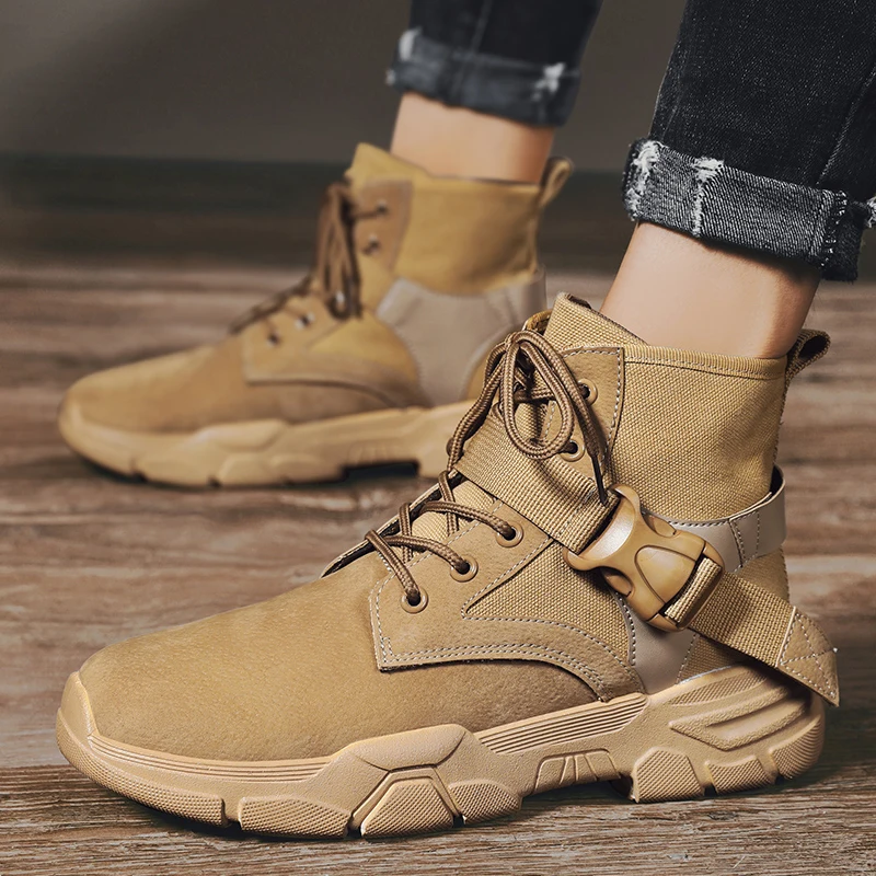 Men Hiking Shoes outdoor Anti-Slip Waterproof Breathable Tactical Combat ankle Boots Training Sneakers Trekking Shoes zapatillas