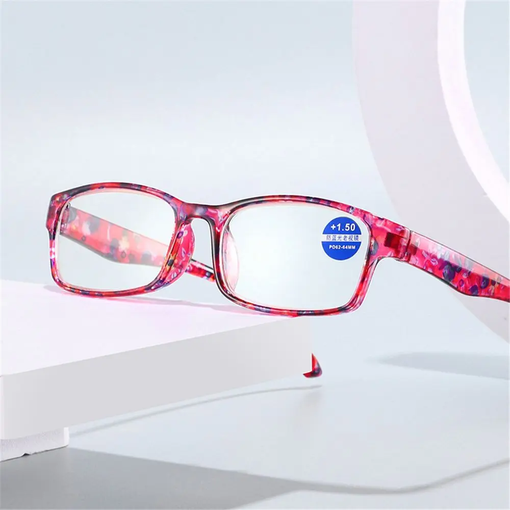 

Anti Blue-ray Presbyopia Glasses Women Men Glasses with Bag Fashion Printed Frame Presbyopia Eyeglasses Far Sight Eyewear