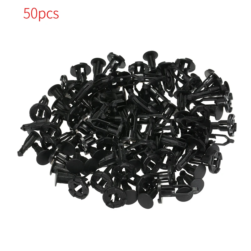 50PCS KKMOON 630 шт./компл. смешанные Авто крепления в транспортном средстве на кузов автомобиля пуш-ап заклёпки бампер автомобиля ремонт Наборы Крепежная Скоба расширения зажимы - Название цвета: 50PCS