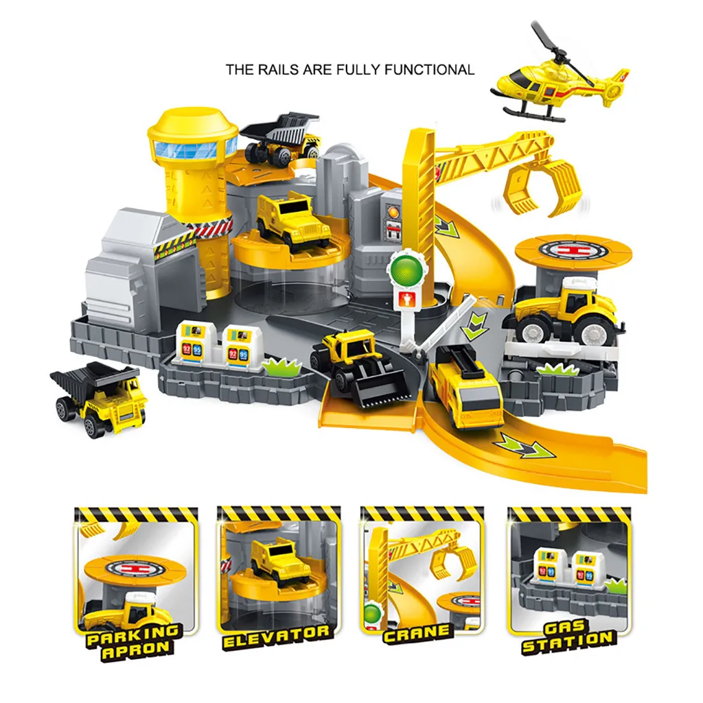 3D город парковка железная дорога сплав автомобиль играть Инженерная пожарная