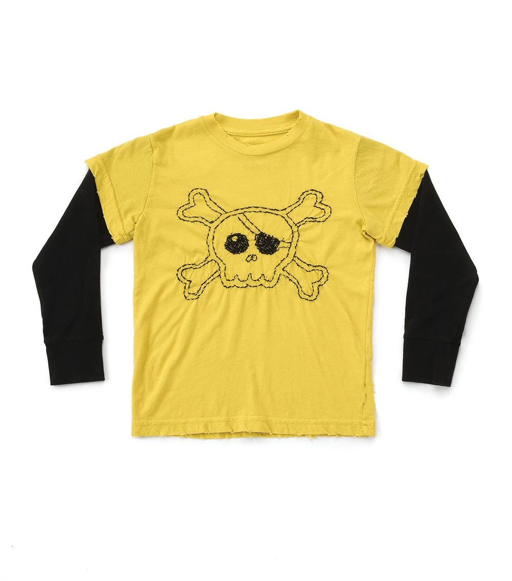 Original tags 01 New Autumn Kids T Shirts Toddler Boys Long Sleeve Tops Embroidered Skull T-shirts Baby Girl Clothes Tribal Dancers t-shirt - Color: Original tags 01