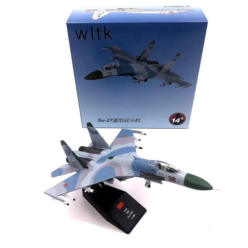 1/100 Баренцева военные SU 27 Фланкер 1987 русский NO.36 боец литой металлический самолет