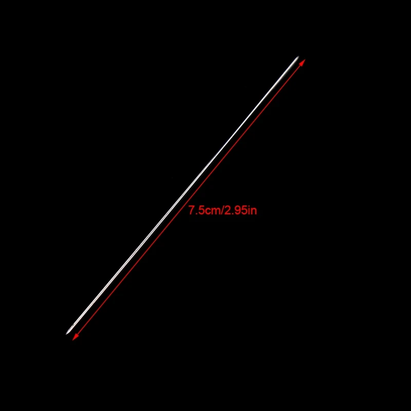 

Y1UE 10 Pcs Big Eye Curved Beading Threading Needle DIY Bracelet Jewelry String 7.5cm