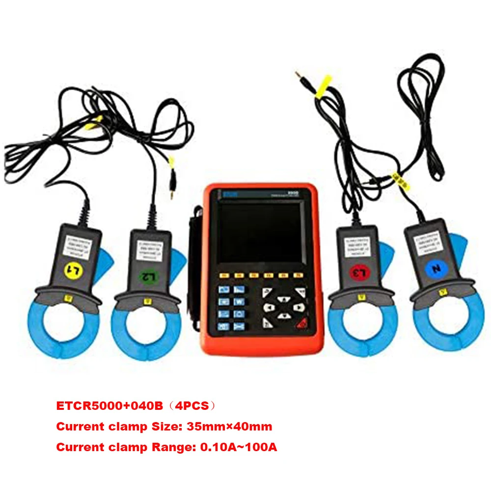 ETCR5000 цифровой 3 фазный анализатор мощности тестер с анализатором качества
