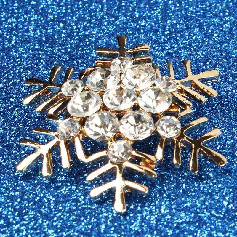 Брошь высокого качества с кристаллами Фантастическая брошь &quotСнежинка&quot