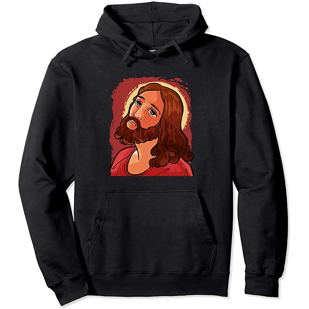 

Jesus Portrait Spiritual Person Pullover Hoodie