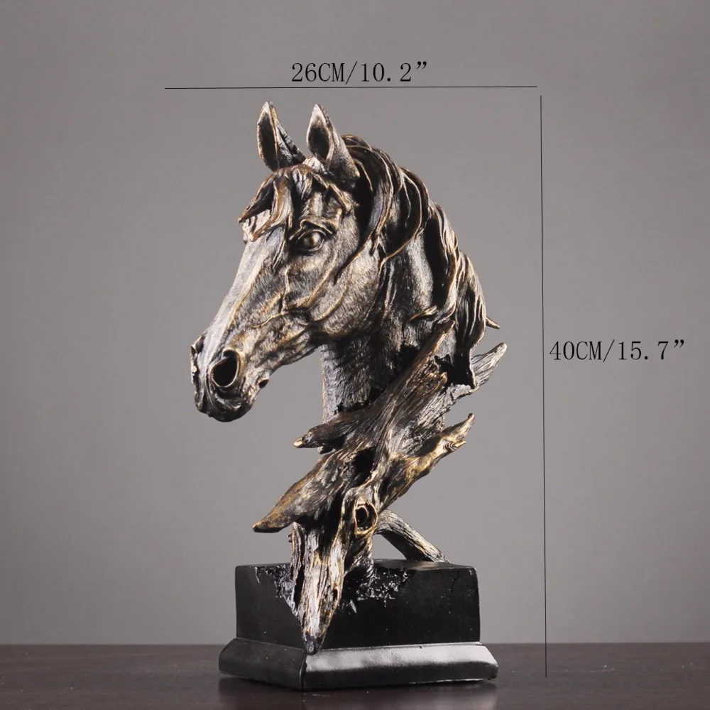 

Abstract Horse Sculpture Office Decor Home Decoration Crafts Resin Figurine Ornament Sandstone Statue Decor Miniature Model