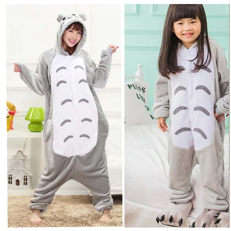 Костюм единорога Кигуруми для взрослых девочек детей единорог Тоторо комбинезон