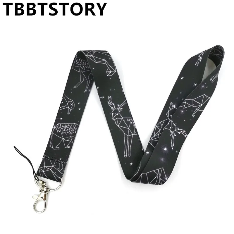

Starry Animal Neck Strap Lanyard Keychain For Keys USB ID Card Badge Holder Mobile Phone Straps DIY Hang Rope Accessories