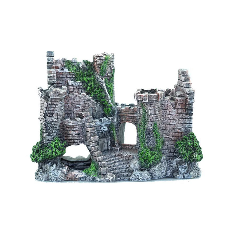 Аквариумный замок украшение для аквариума древнего замка водное ландшафтное
