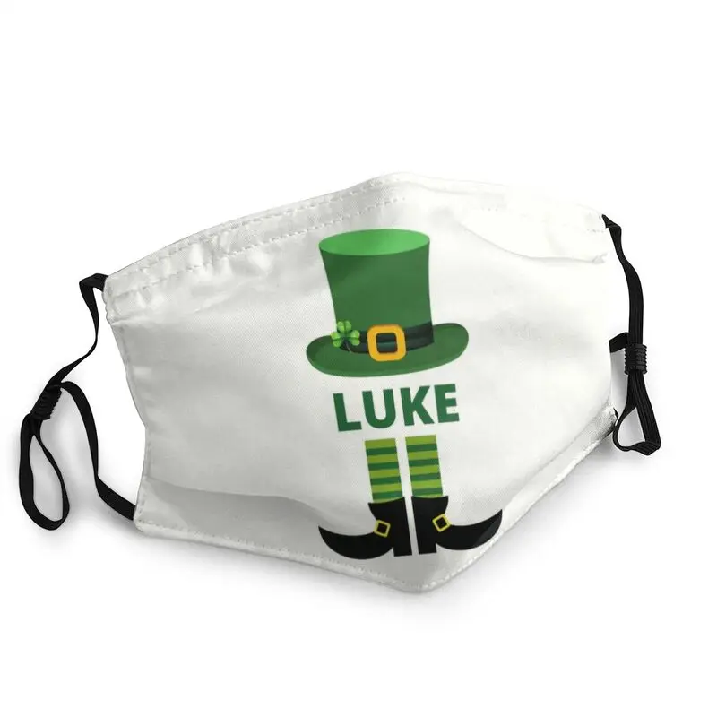 

Humor Luke Saint Patrick's Day Mouth Face Mask Adult Lucky Irish Shamrock Mask Anti Haze Dustproof Protection Respirator Muffle