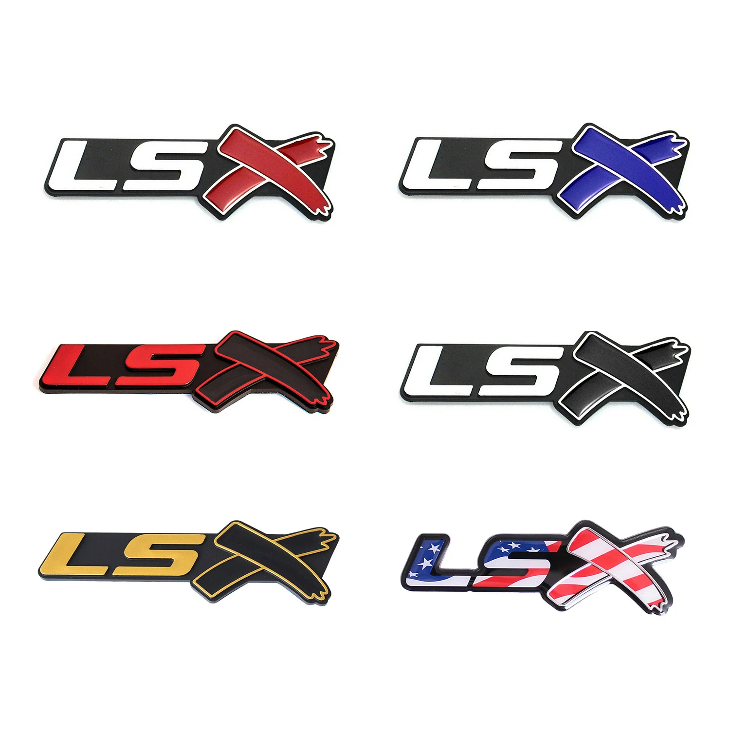 

LSX Fender Emblem ABS Rear Trunk for GM Chevrolet Camaro Silverado USA Flag/Gold/Red/Blue/Chrome