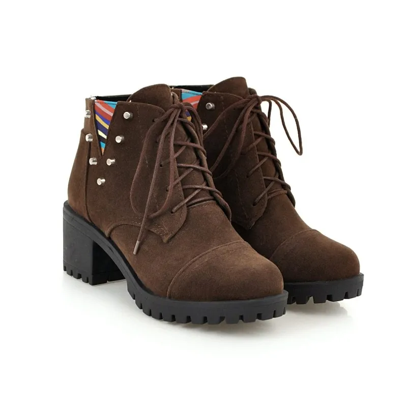 Большой размер Модная обувь с круглым носком Бархатные утепленные Ботинки Martin на