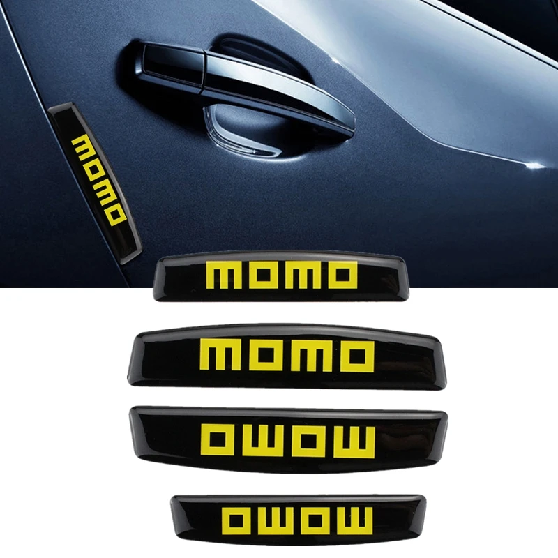 Автомобильный боковой двери защита Стикеры Анти Царапины эмблемы Для MOMO логотип