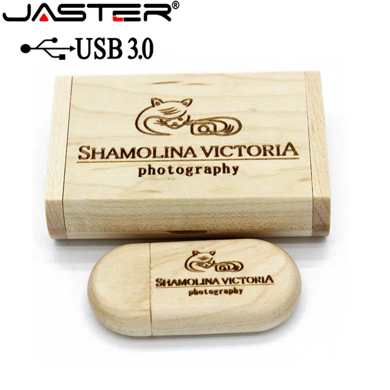 USB флеш накопитель JASTER в деревянном корпусе 4 ГБ 16 32 64 usb 3 0|logo pen drive|custom wooden usb32gb |